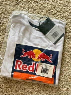 Red Bull KTM Racing Team Logo T-Shirt White Men’s S New Sealed Package